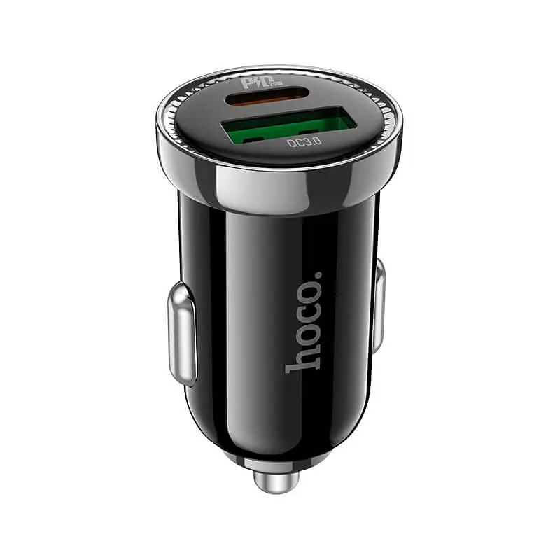 Адаптер автомобильный HOCO Leading car charger Z44 2 usb 20W черный - фото 2