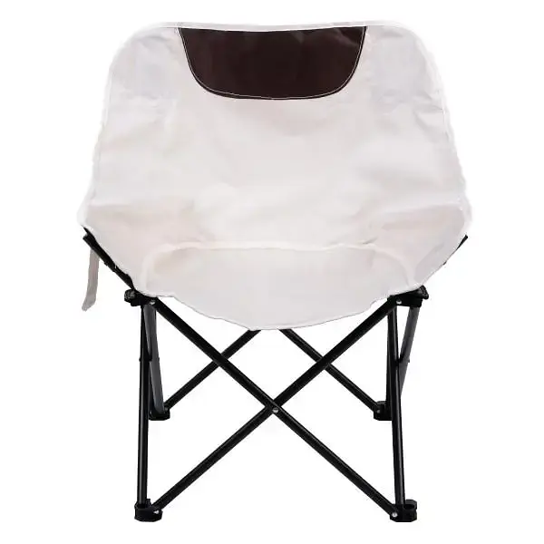 Стілець туристичний Lugi складаний зі сталевим каркасом білий HPS2 - фото 2