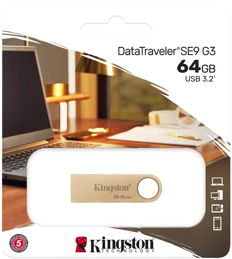 Накопитель 64GB USB 3.2 Type-A Gen1 DT SE9 G3 Kingston teh0013402 - фото 7