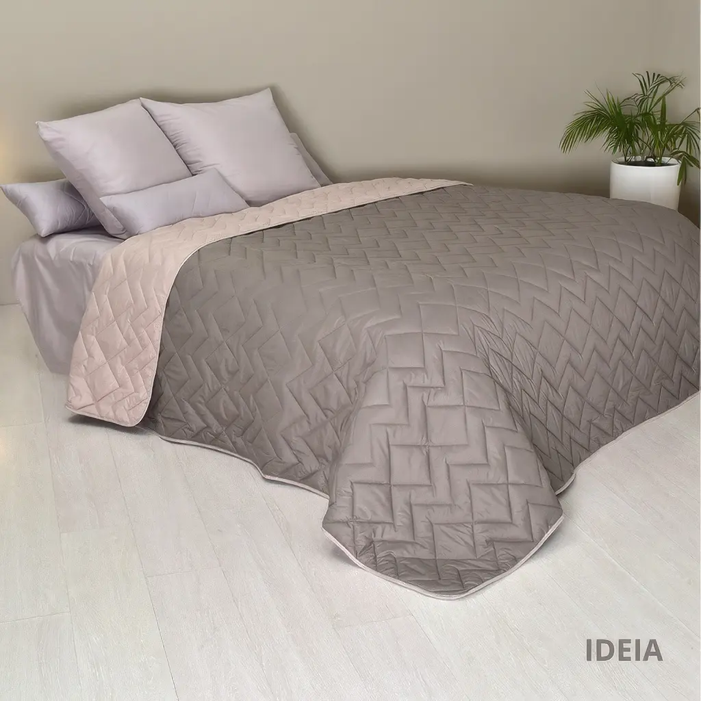 Покривало Ideia Izzi двостороннє 240х260 см сіро-бежеве (8-34587) - фото 8