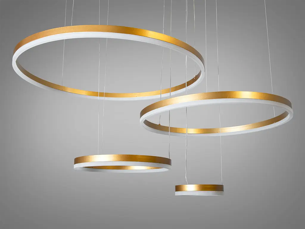 Светодиодная подвесная люстра D2485 золото 135Вт - фото 2