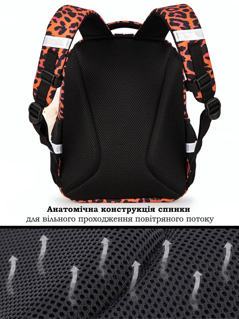 Школьный рюкзак с ортопедической спинкой для девочки School Standard 475 гр 17,5 литров Черный с розовым - фото 5