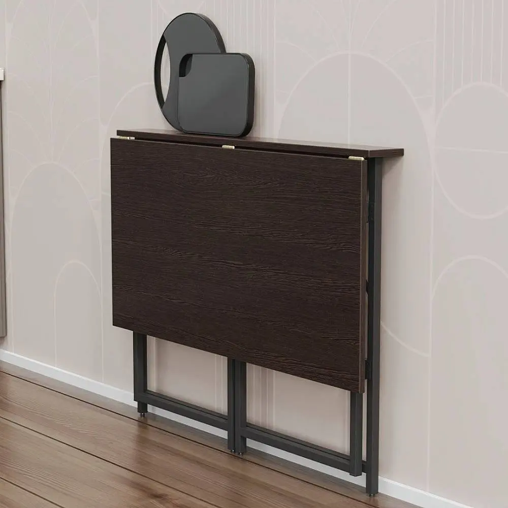 Стол раскладной Морис Ferrum-decor 750x1000x600 Черный металл ДСП Венге Магия 16 мм (FRD-105402) - фото 8