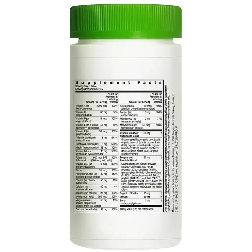 Мультивітаміни для вагітних Rainbow Light Prenatal One Multivitamin 45 таблеток - фото 2