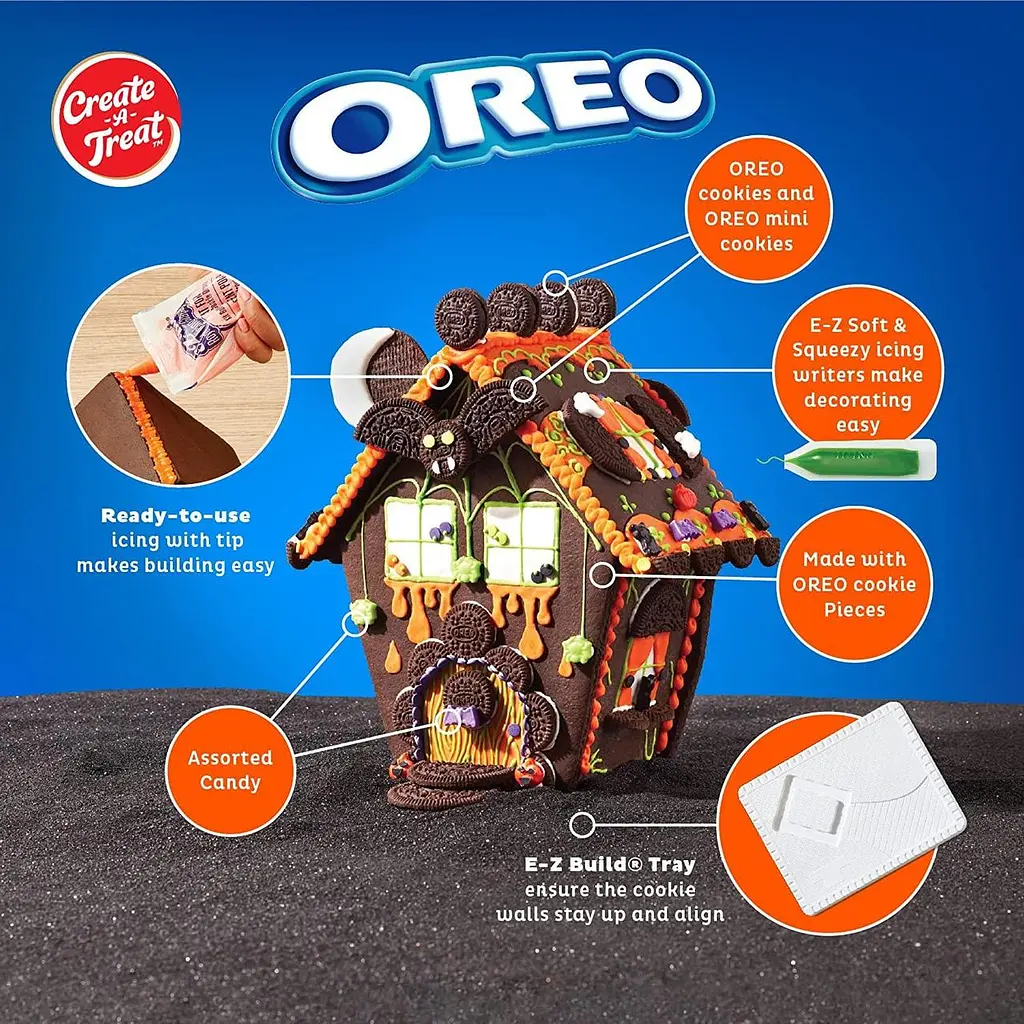 Шоколадне печиво OREO "Будиночок для Хеллоуіна" 872g - фото 2