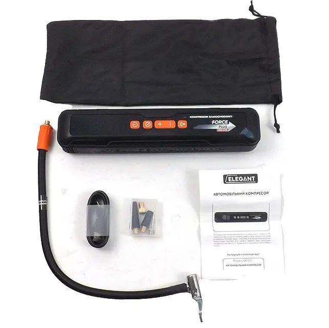 Автомобільний компресор Бездротовий Force PLUS Повербанк 12V 6000 mAh 10Атм 4-режиму LED USB 5V-2.4A (EL100 015) - фото 2