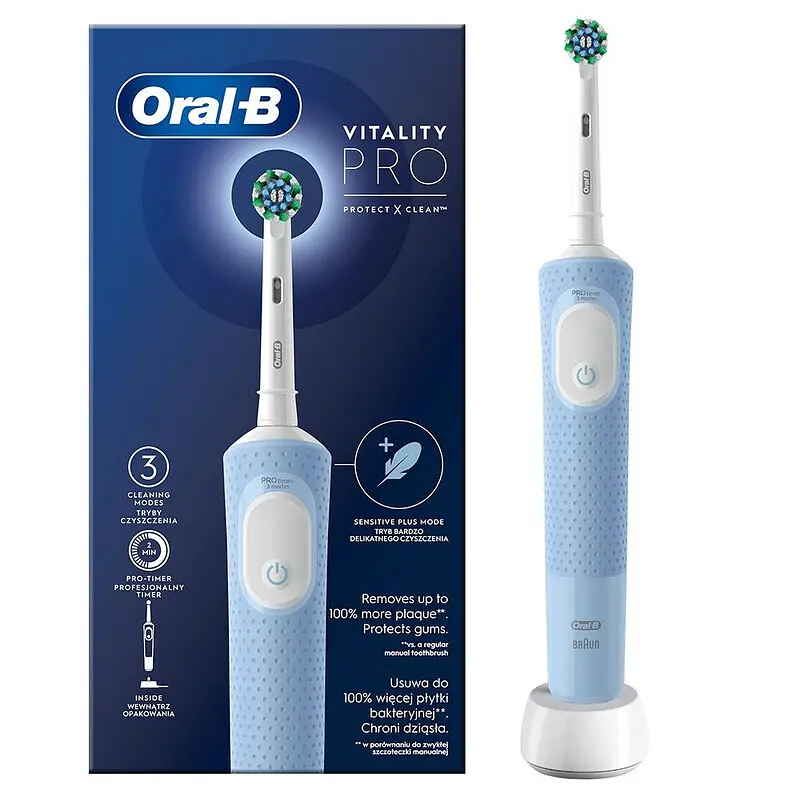 Електрична зубна щітка Oral-B Vitality D103.413.3 PRO Protect X Clean Vapor Синій