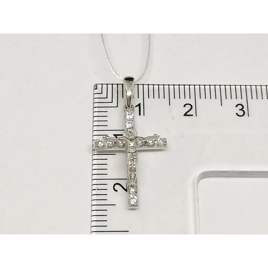 Золотий хрестик Імперія золота Розп'яття Христа з фіанітами. КР298БИ - фото 5