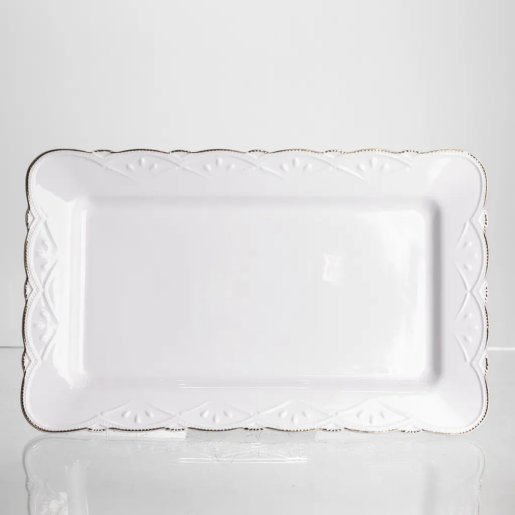 Тортівниця порцелянова  Yiwu  White Square 30.5х30.5 см квадратна на ніжці  Yiwu 120-YH-HG061 - фото 5