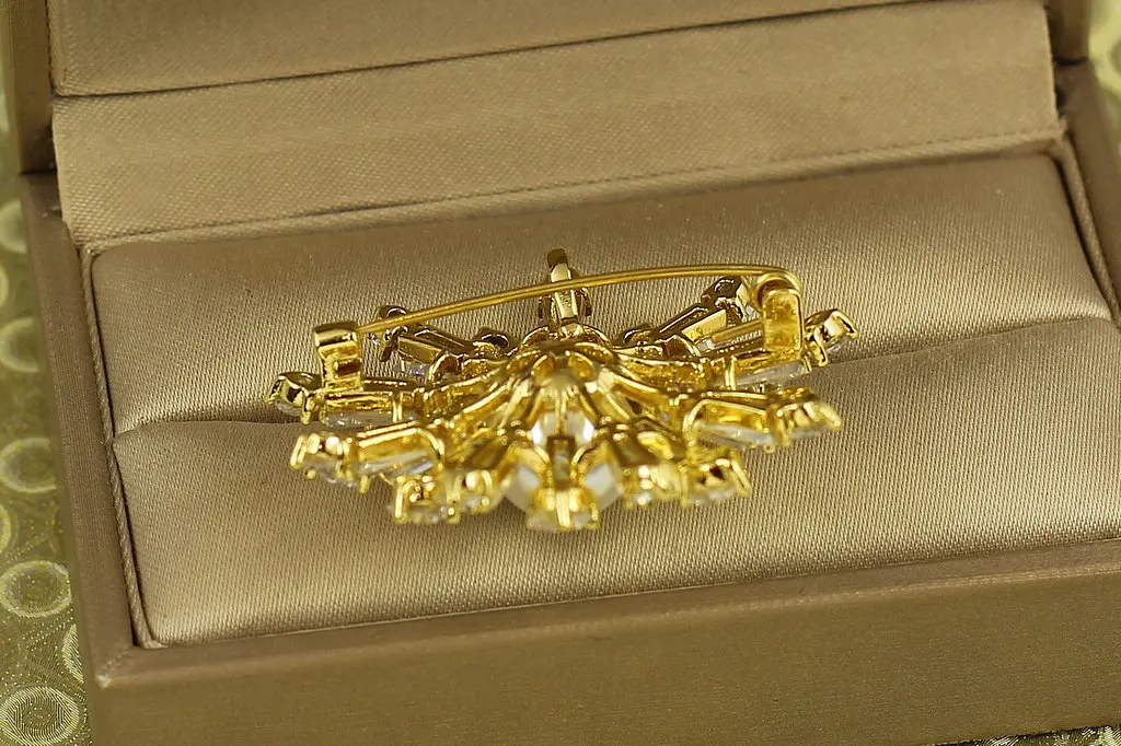 Брошка Xuping Jewelry Роскішна сніжинка 3,8 см лимонна - фото 2