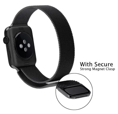 Міланський сітчастий ремінець Primo для Apple Watch 38 мм, 40 мм, 41 мм Black - фото 3