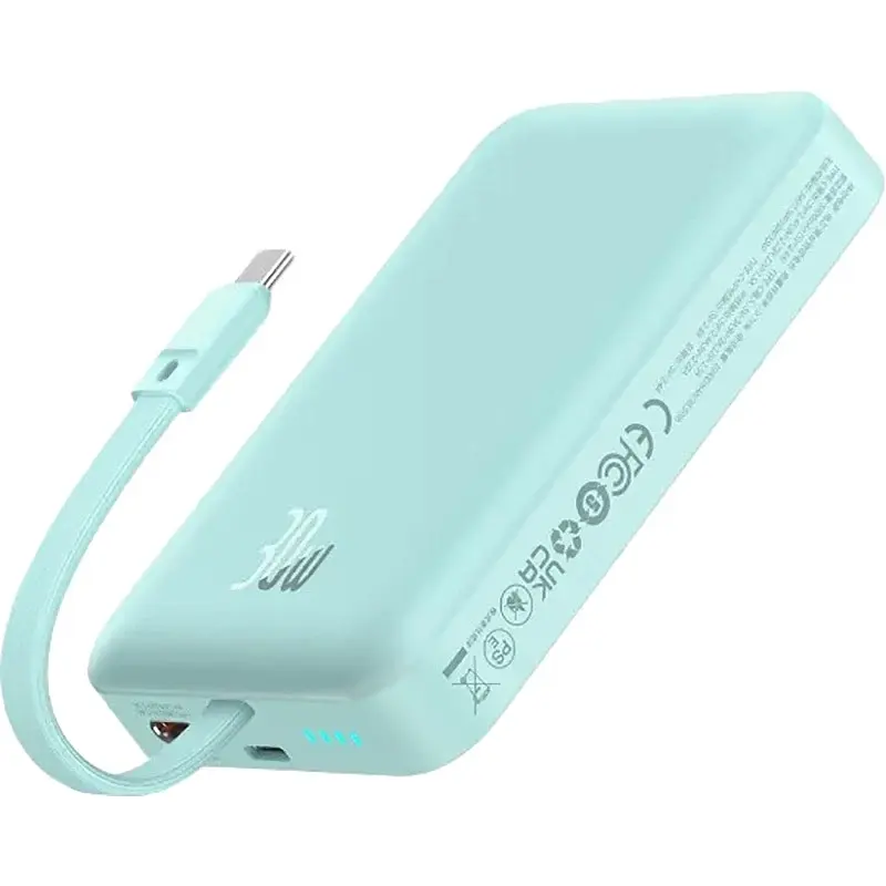 Універсальна мобільна батарея Baseus Magnetic Mini 10000mAh, 30W Blue (P1002210B333-00) - фото 4