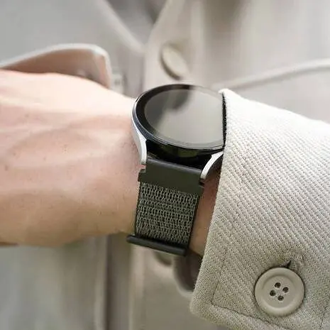 Ремінець нейлоновий на липучці BeWatch для Samsung Galaxy Watch 4/5/6 Темно-зелений (101138.4UW) - фото 6