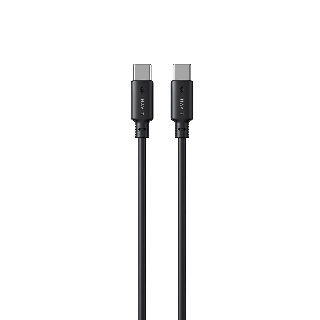 Кабель USB-C - USB-C HAVIT CB303C PD60W 3A 1м Black HAVIT (28575-000)