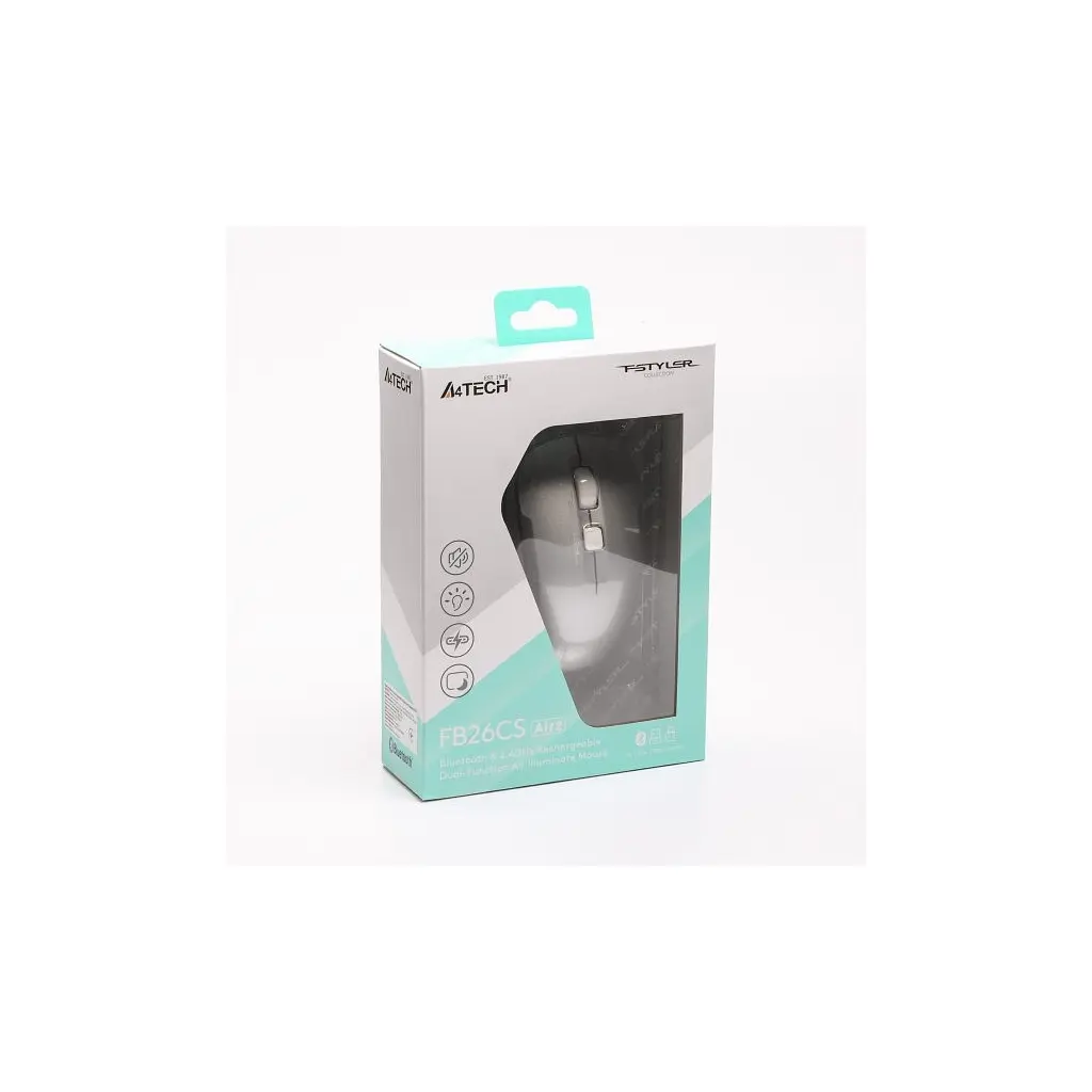 Мишка A4Tech FB26CS Air2 Bluetooth/Wireless Icy White (4711421999168) - фото 11