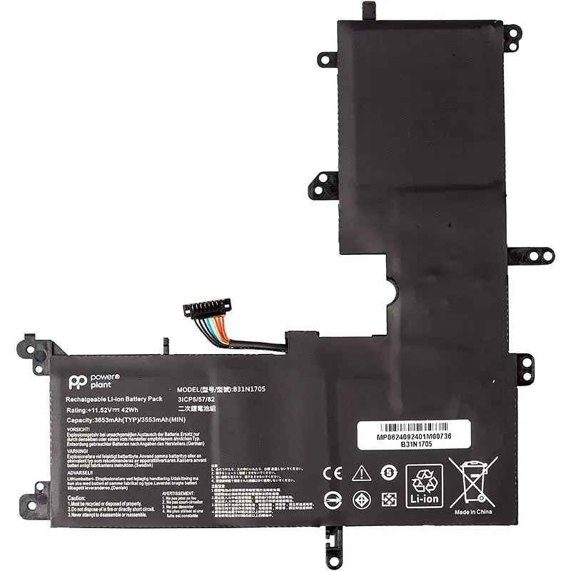 Акумулятор PowerPlant для ноутбуків ASUS VivoBook Flip 14 TP410UA (B31N1705) 11.52V 3653mAh (NB432141)