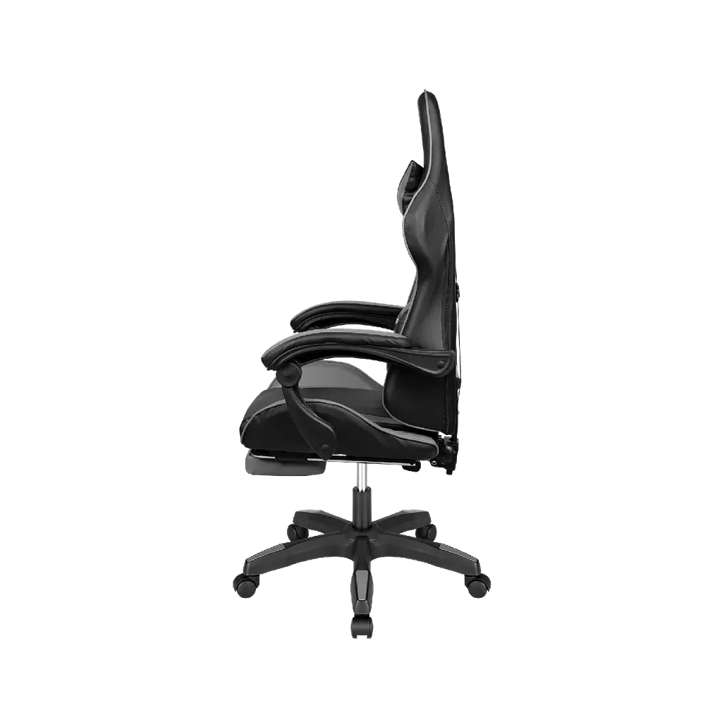 Кресло геймерское Kruger & Matz GX-150 с подставкой для ног Black/Grey - фото 5