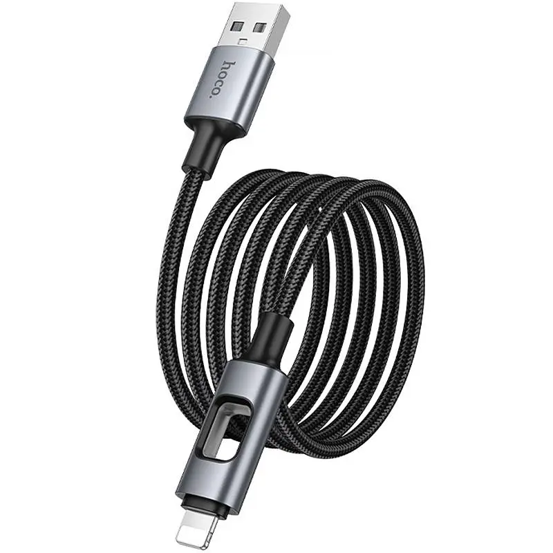 Дата кабель Hoco U144 New USB to Lightning 2,4A (1,2 м) Черный - фото 5