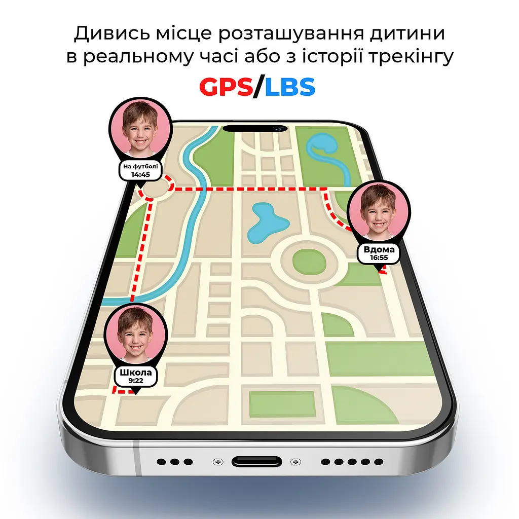 Дитячий водонепроникний смарт-годинник з GPS JETIX DF22 Light Edition оригінальний з телефоном і камерою (Blue) - фото 3