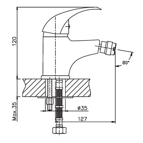 Змішувач для біде HAIBA PREMIERE 002 (HB0345) - фото 2