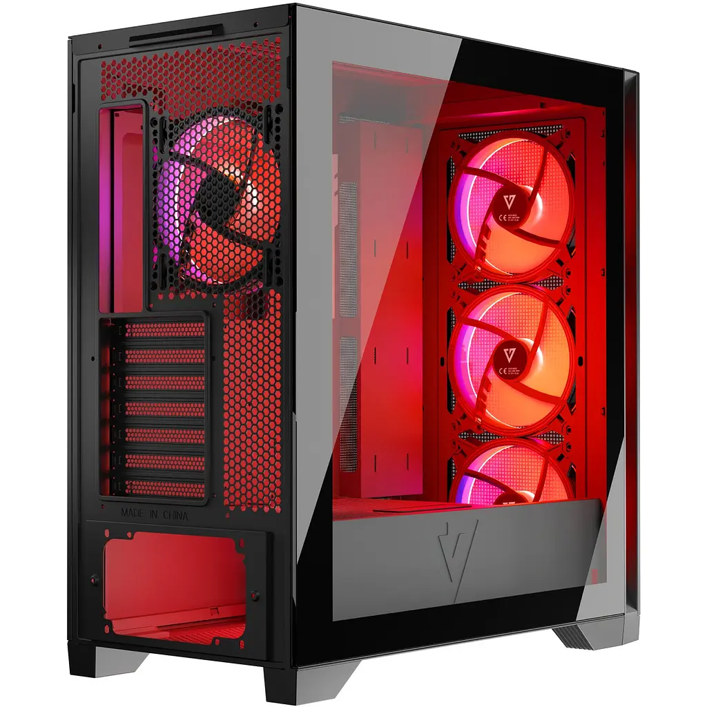Корпус Modecom VOLCANO EXPANSE S ARGB 4x140mm fans MIDI USB 3.0x2+TYPE-C ЧОРНИЙ без Блок живлення ATX - фото 3
