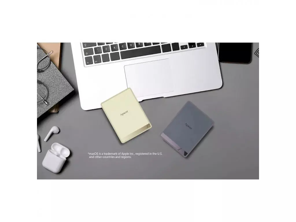 Зовнішній USB-C SSD диск 1 TB APACER AS724 USB 3.2 кремовий AP1TBAS724C-1 - фото 4