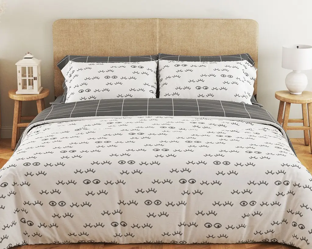 Комплект постільної білизни ТЕП Soft dreams White Look двоспальний сірий з білим (2-03858_27785)