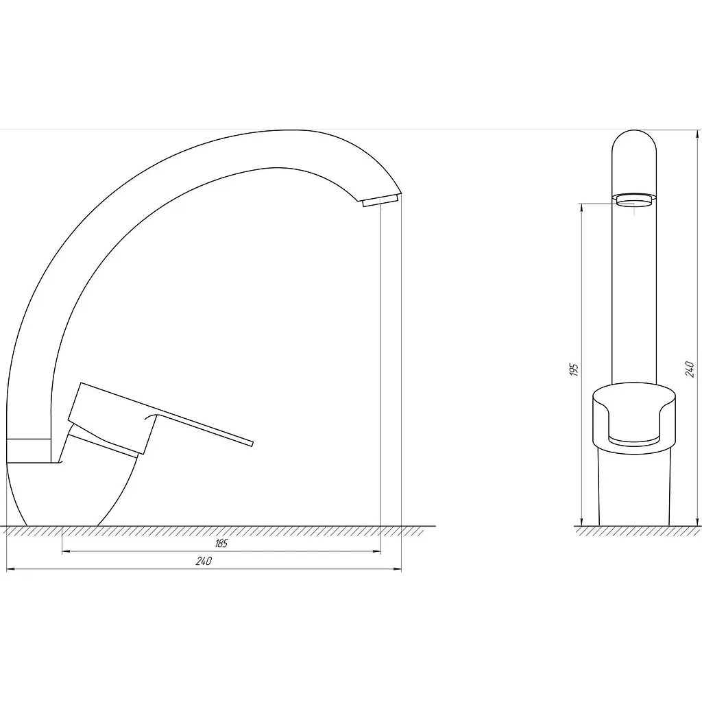 Змішувач для кухні DOMINO ELLIPSE DCC-203S - фото 4