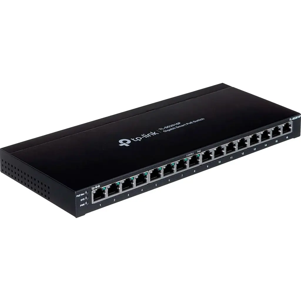 Комутатор TP-Link 16-портовий гігабітний розумний комутатор JetStrea m із 8-портовим підтримкою PoE+ TP-Link, TL-SG2016 TL-SG2016P (TL-SG2016P) - фото 2