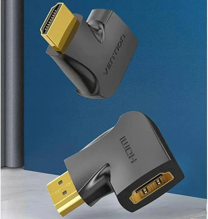 Переходник Vention HDMI 270 Degree Male to Female Vertical Black (AIQB0-2) 2 штуки - фото 5