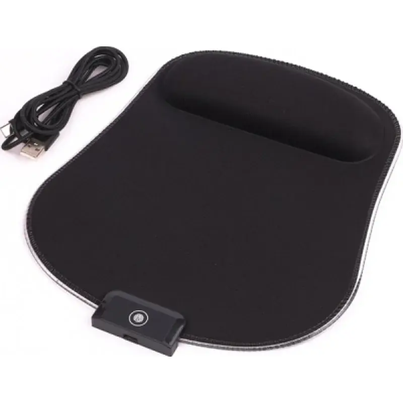 Килимок для мишки Maxxter MMP-LEDPAD-BK RGB Black (MMP-LEDPAD-BK) - фото 2