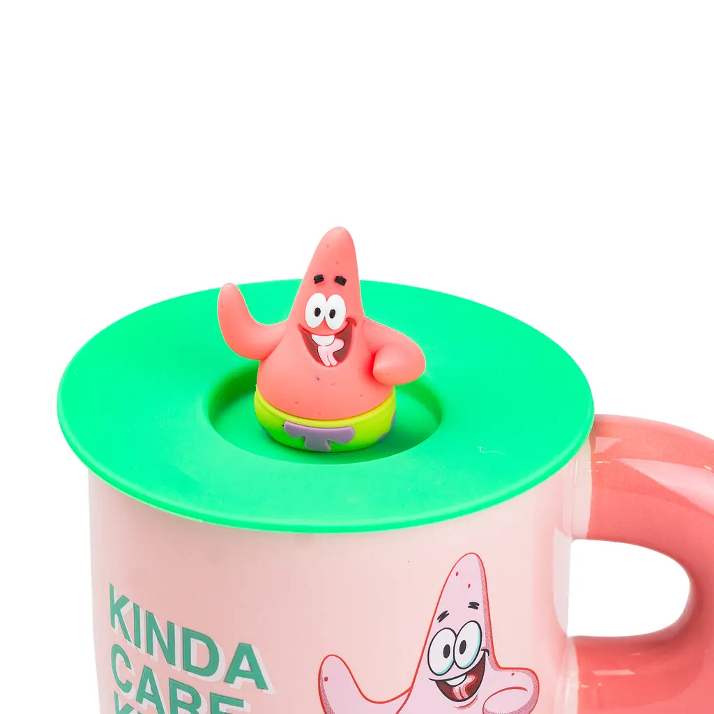 Чашка керамічна Happy Life Патрік 400 мл з кришкою рожева HP7216P - фото 3
