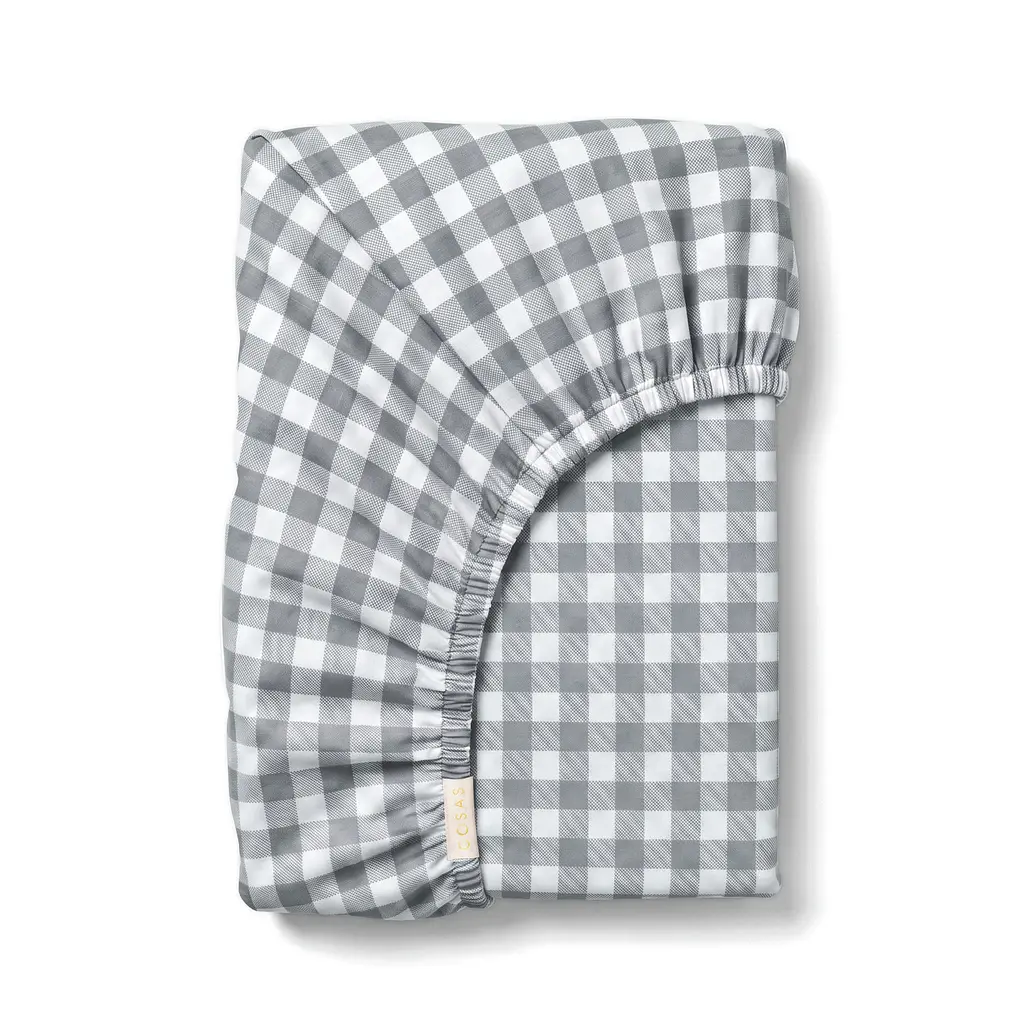 Простирадло на резинці для коляски та люльки 40x80 GRAY CHECK COSAS (4822052455500)