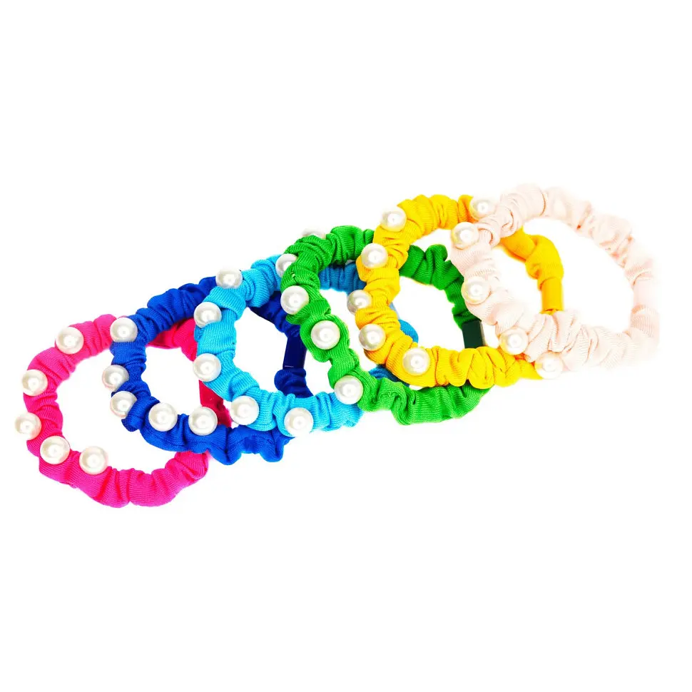 Набір резинок для волосся La-beauty 0303-1078 різнокольорові, 18 штук, з намистиною - фото 2