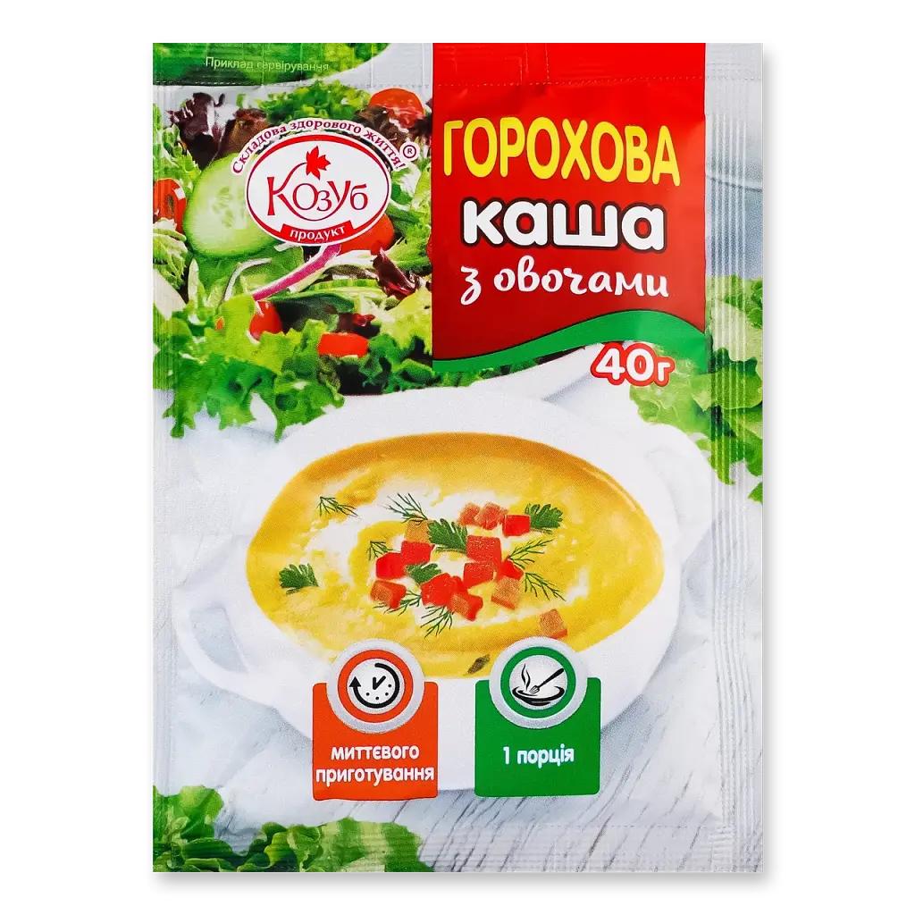Каша горохова з овочами Козуб продукт 40 г