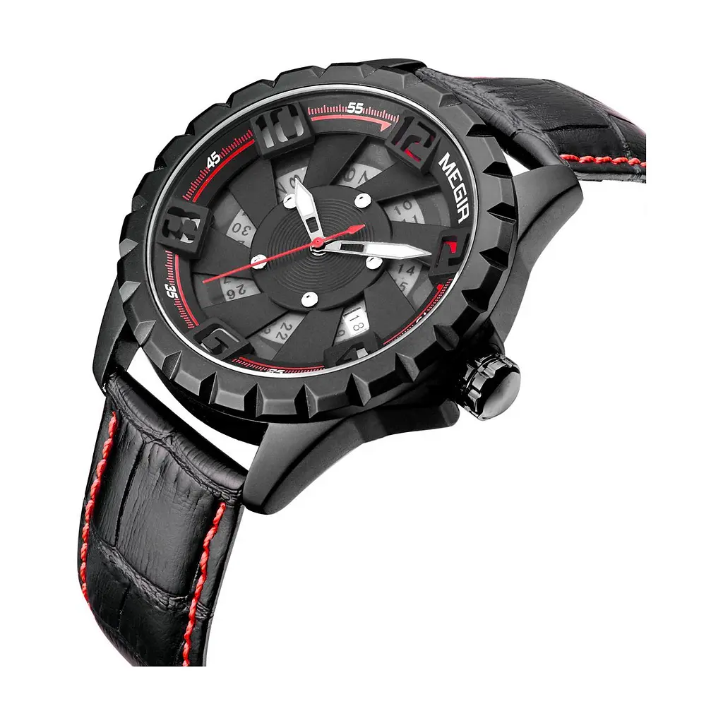 Годинник Megir MG1074 Black Red (ML1074G-BK-1N8) - фото 2