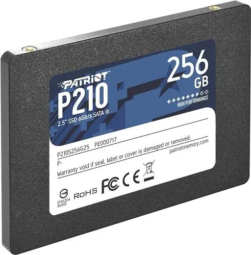 Твердотільний накопичувач SSD Patriot 256Gb, P210, SATA3, 2.5", 3D TLC, 500/400 МБ/с teh0019797 - фото 3