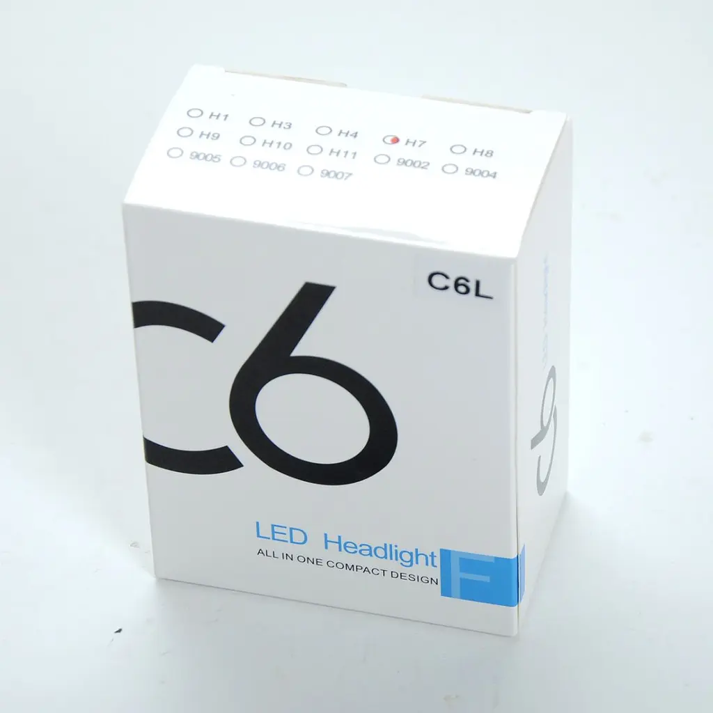 LED лампи автомобільні H7 радіатор+кулер 3800Lm C6L/COB/36W/5000K/IP65/9-32V 2шт - фото 2