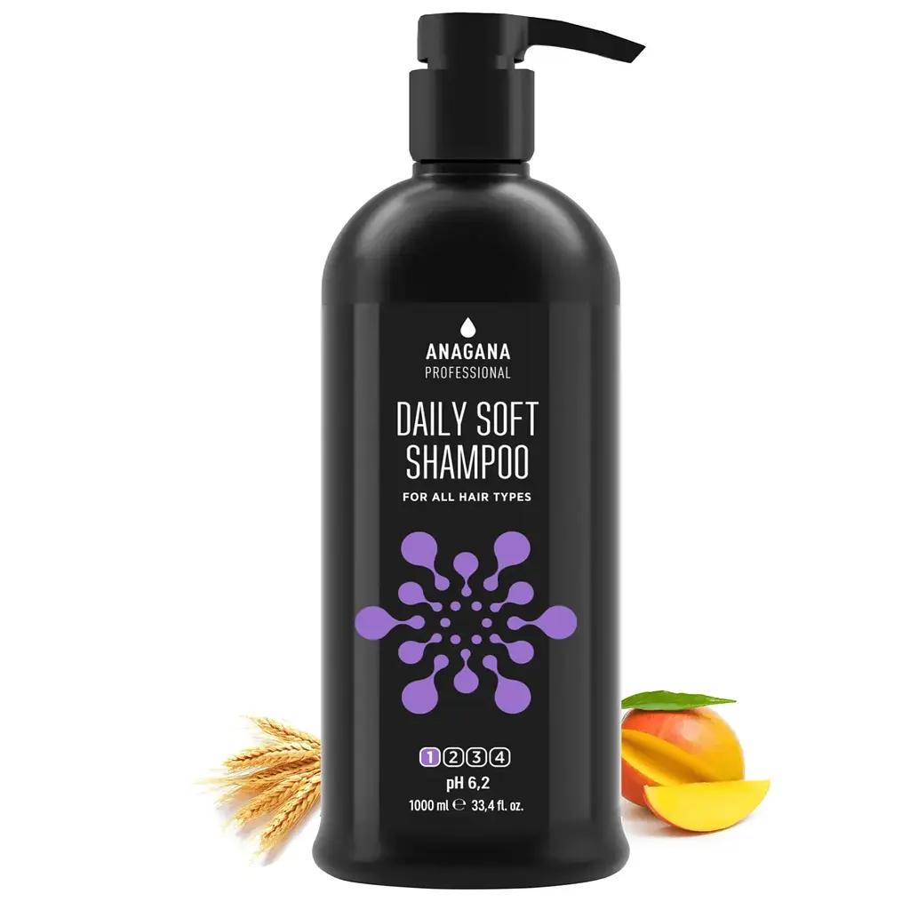 Шампунь "Ежедневный мягкий" для всех типов волос ANAGANA 1000 мл - фото 2