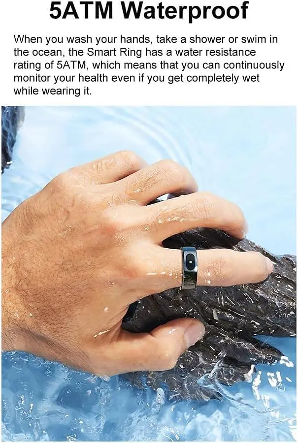 LYEAA R08 Smart Ring Монітор кисневого тиску із зарядним футляром Bluetooth Smart Ring, 10 розмір - фото 8