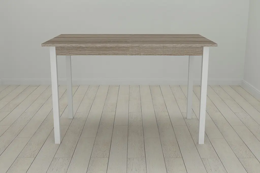 Стіл кухонний Ferrum-decor Маріо 75x120x70 Білий ДСП Сонома Трюфель 16мм (FRD-106327) - фото 3