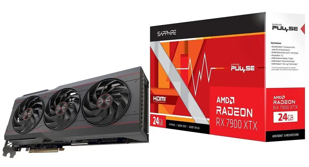 Відеокарта Sapphire AMD Radeon RX 7900 XTX 24GB PULSE GAMING (11322-02-20G) (11322-98-90G) (GDDR6, 384 bit, PCI-E v4.0 x16) FR - фото 6