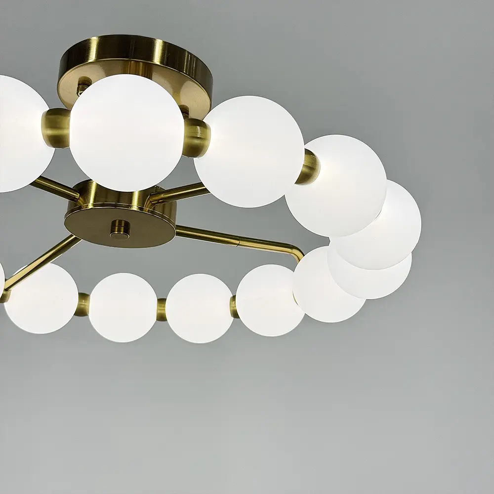 Потолочная люстра в виде кольца из полимерных шариков Ø 50 см Ст. 993-510 AB | Line F - фото 6