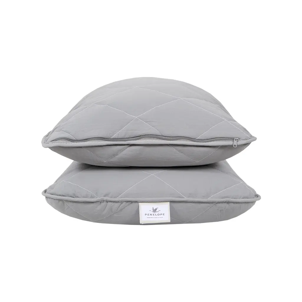 Набор одеяло с подушками Penelope - Colors in Comfort gray серый евро - фото 7