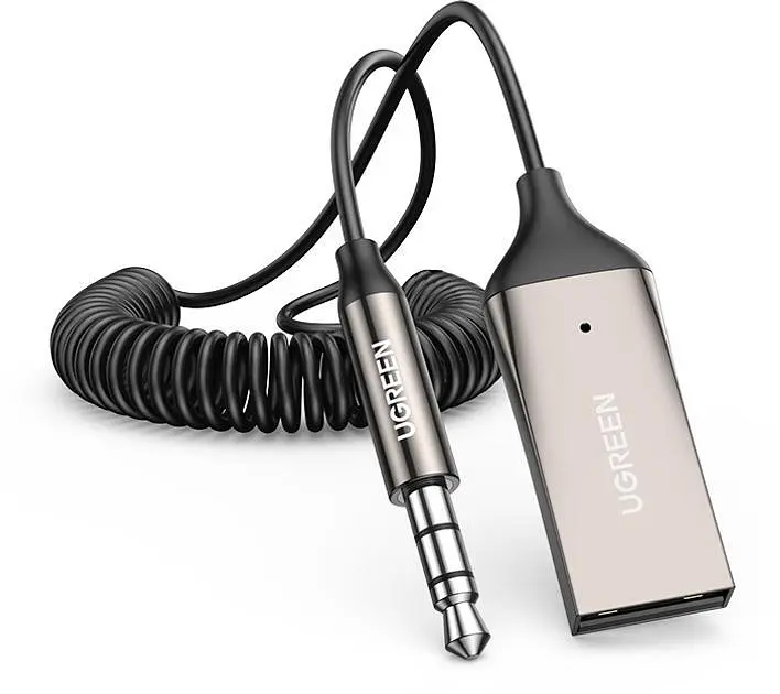 Bluetooth-адаптер UGREEN CM309 Bluetooth 5.0 автомобільний приймач AUX з мікрофоном Space Gray (70601) - фото 2