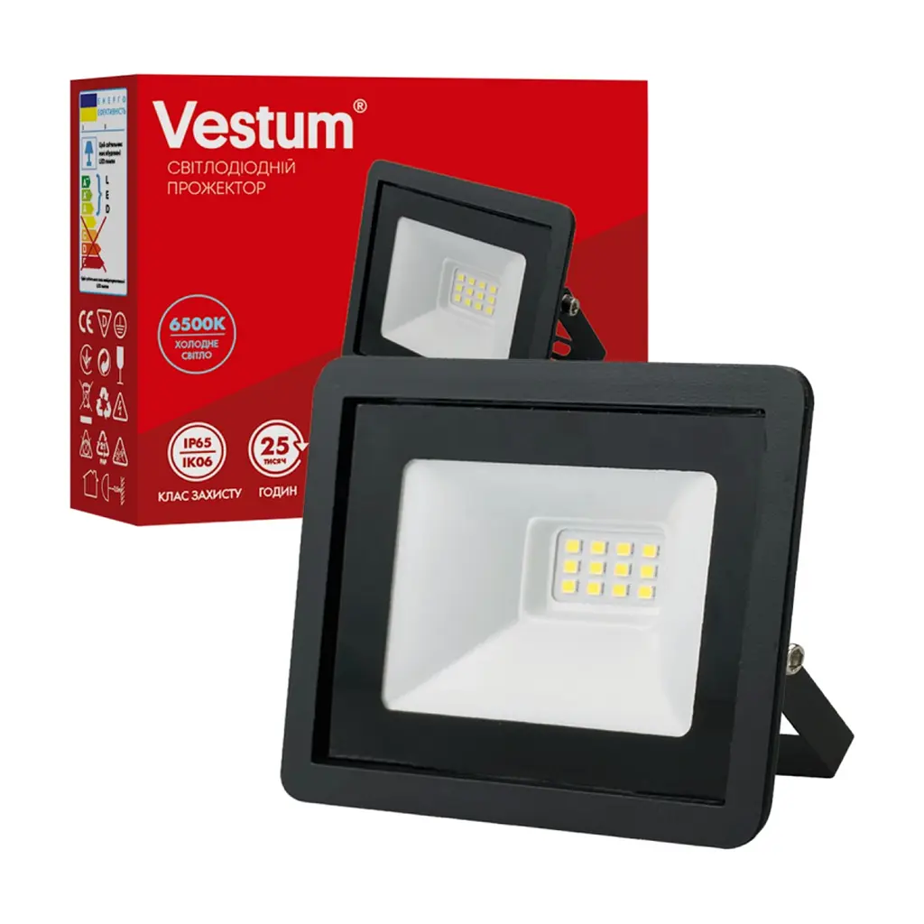 Прожектор Vestum LED 10W 6500K 180-260V IP65 (1-VS-3013)