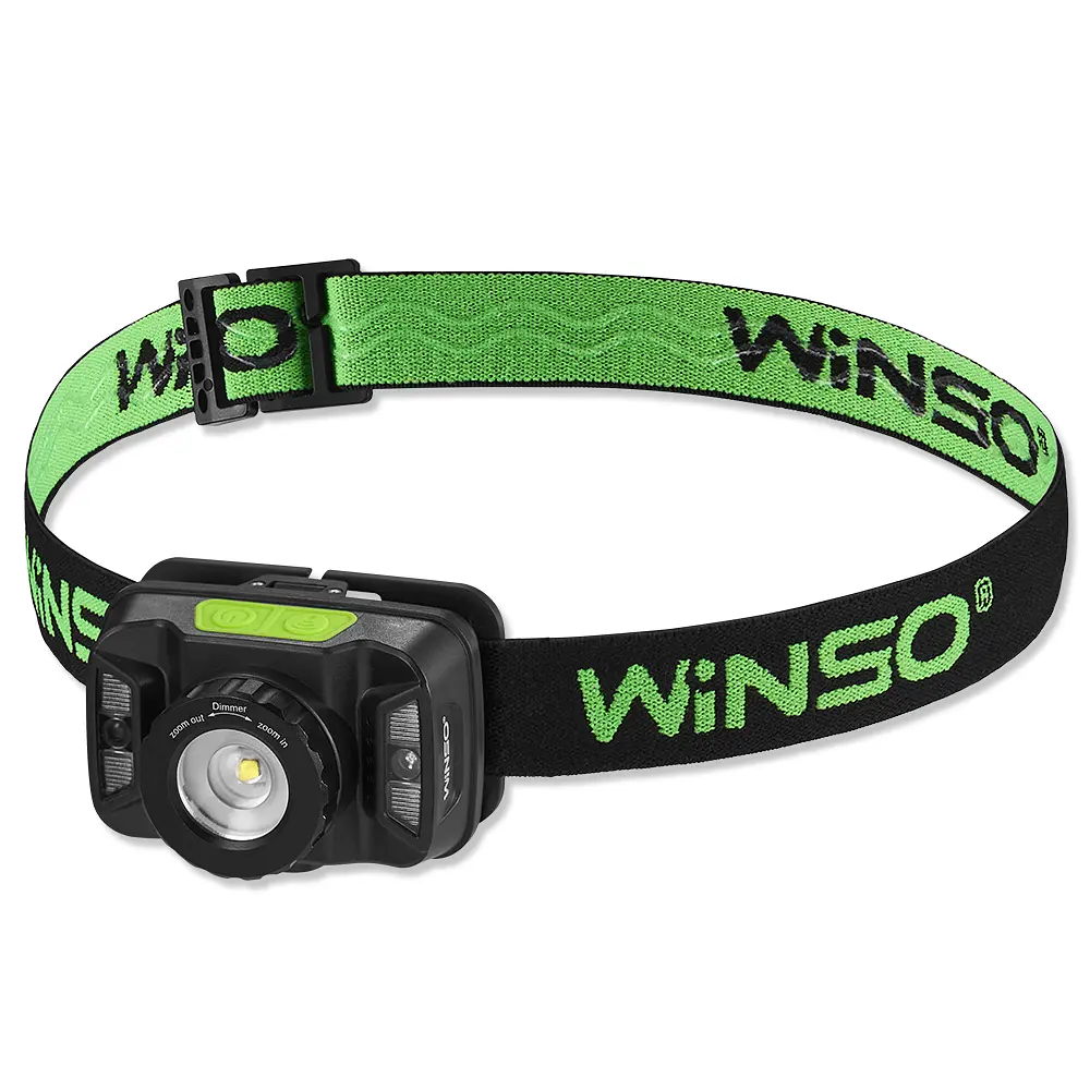 Ліхтар налобний Winso 260Lm, 5W CREE XTE, 1800mAh, Zoom, з сенсором білий/червоний(750700)