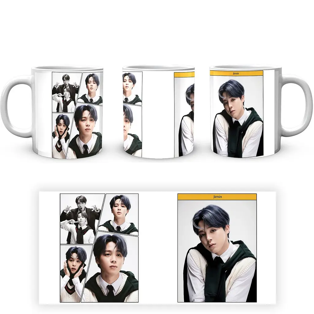 Кухоль GeekLand Bangtan Boys BTS Jimin Чимін Колаж CP 04.476.703 330 мл білий - фото 3