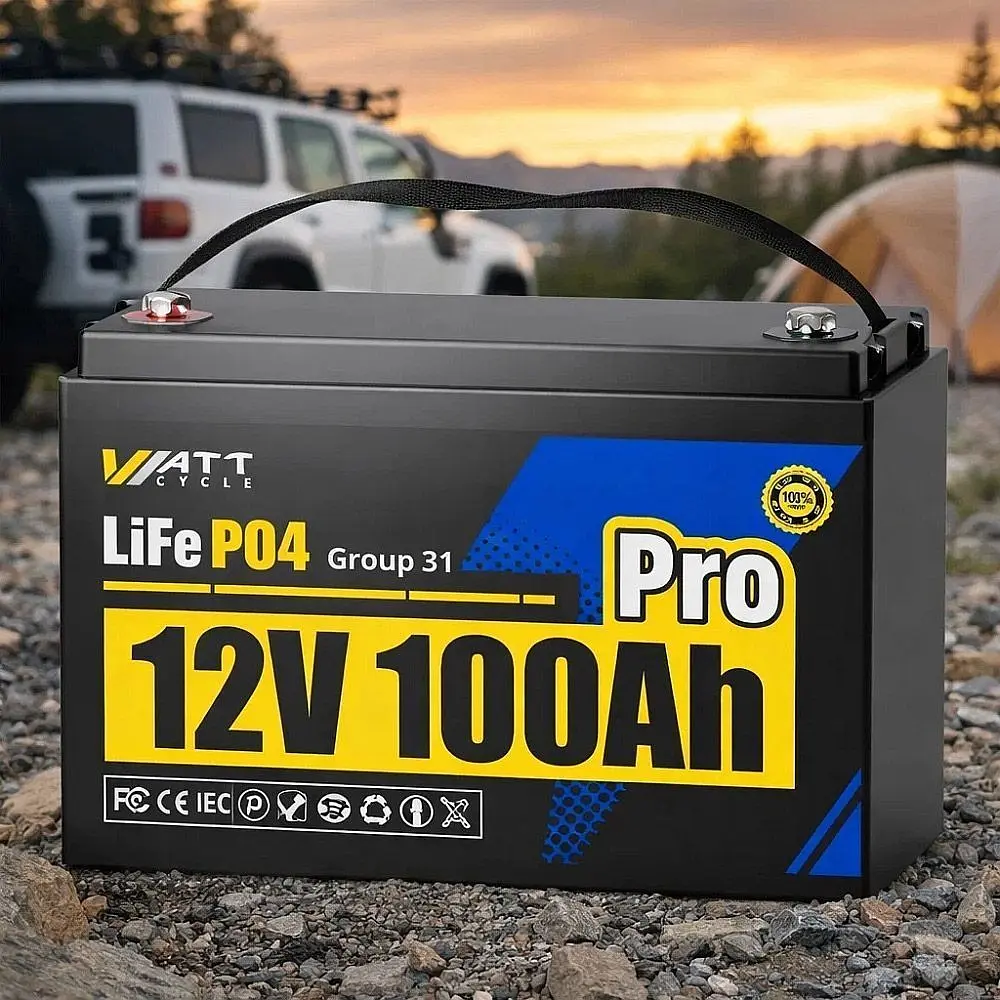 Акумулятор WattCycle LiFePO4 12V (12.8/100Ah/1280Wh) (WT12V100AH110PRO) - фото 2