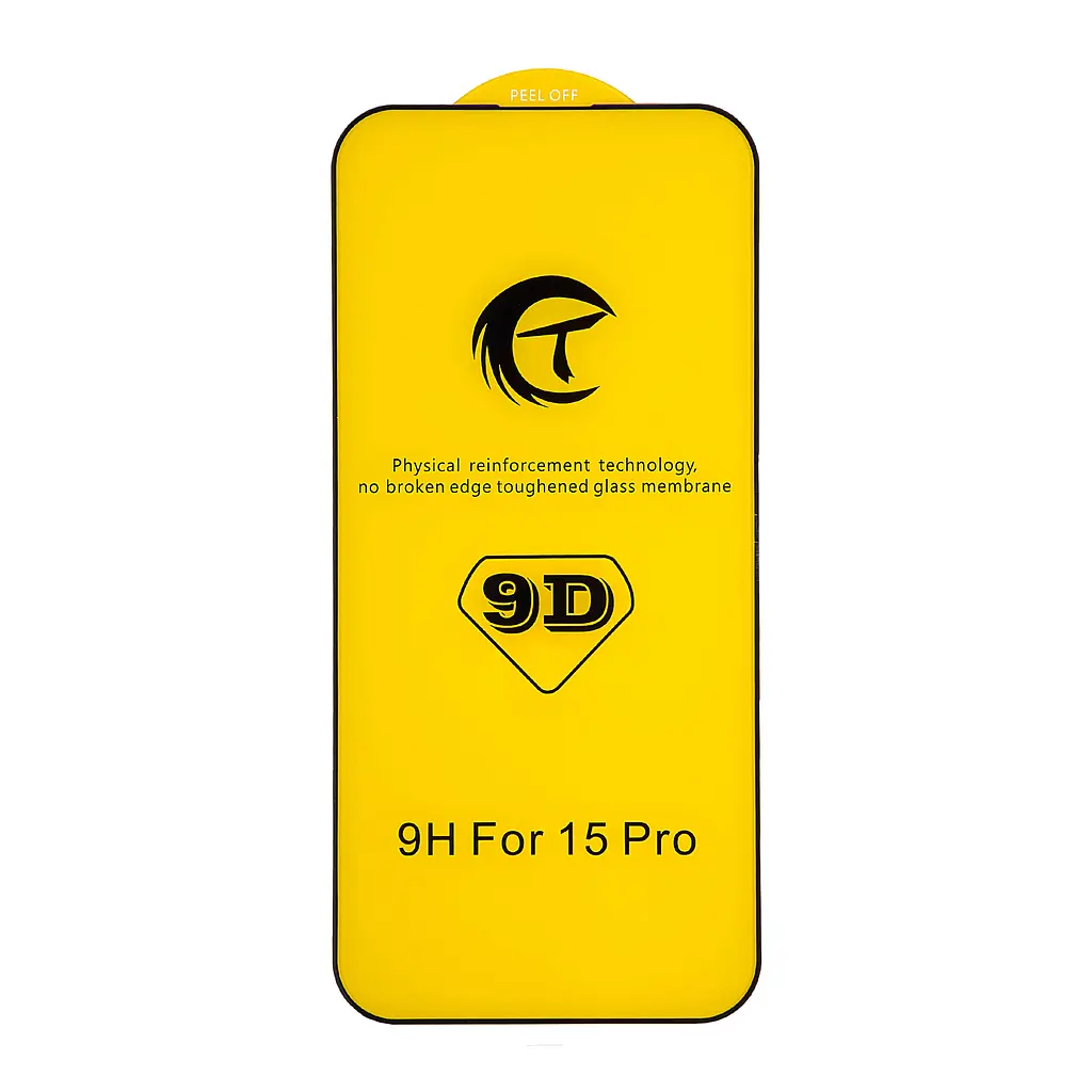 Захисне скло Tempered 5D iPhone 15 Pro Black